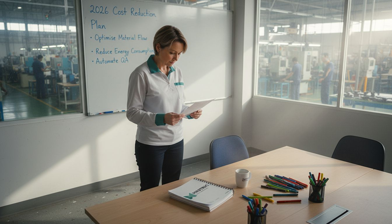 Factory manager reviews optimization checklist