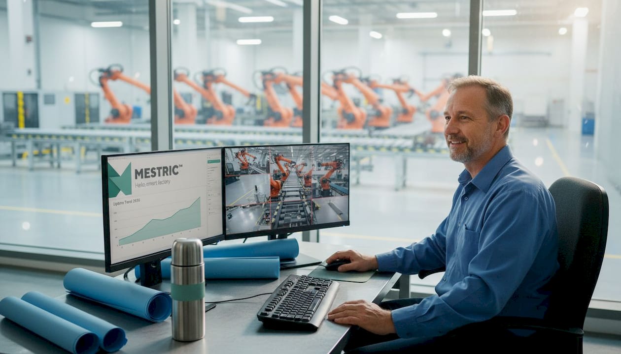 Supervisor monitoring autonomous factory robots