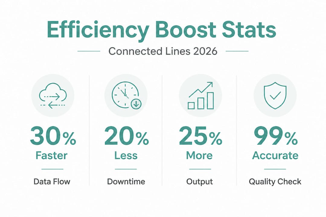 Infographic highlights connected line efficiency stats