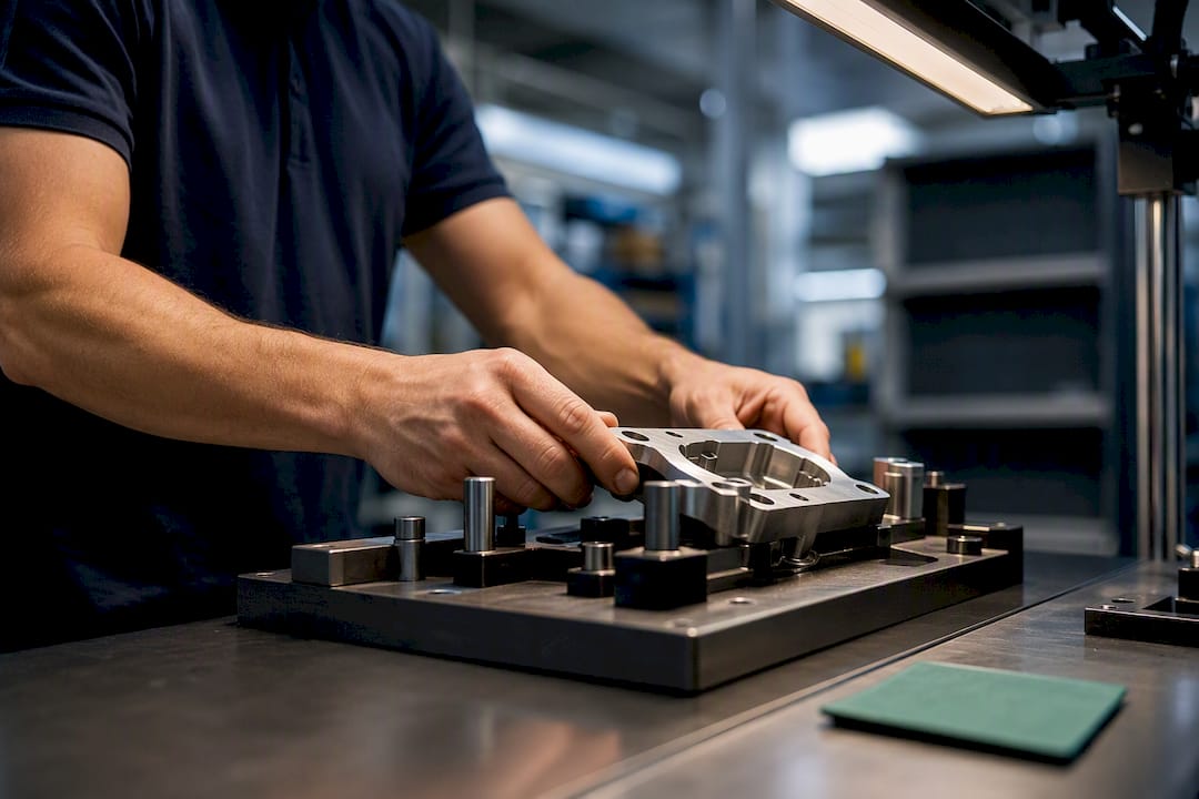 Operator using an error-proofing fixture