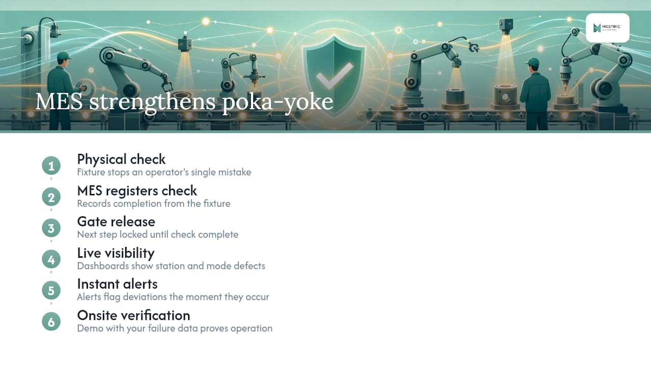 MES-enforced poka-yoke production sequence