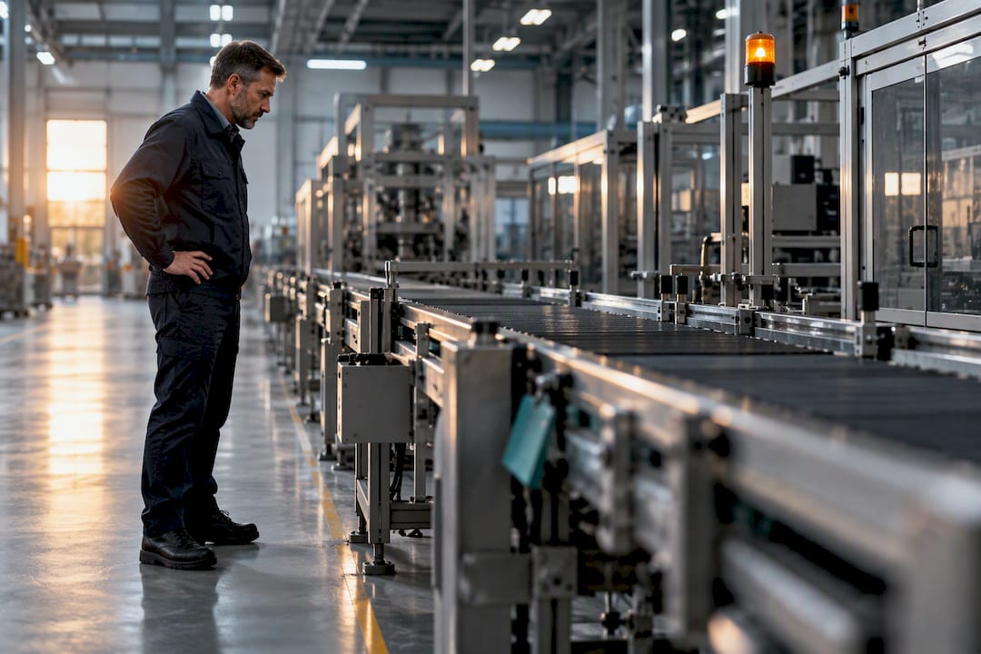 Idle production line during downtime assessment
