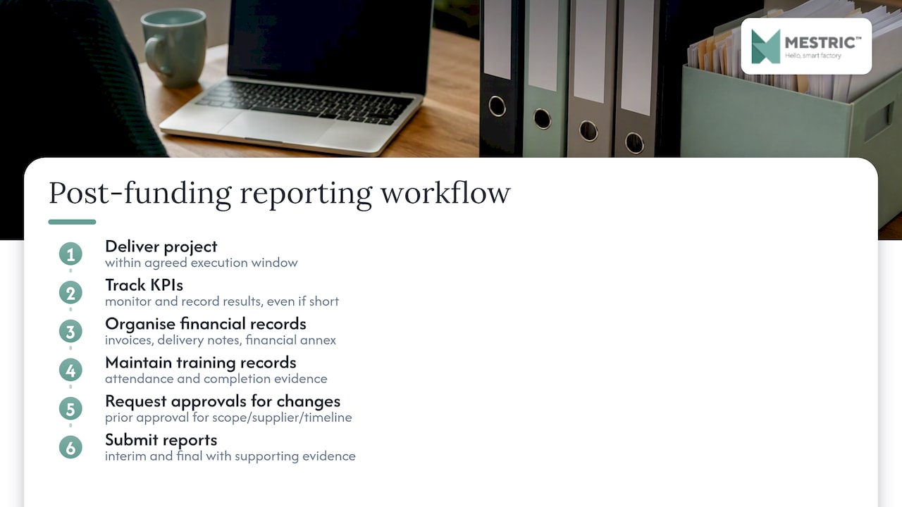 Digital transformation funding reporting workflow
