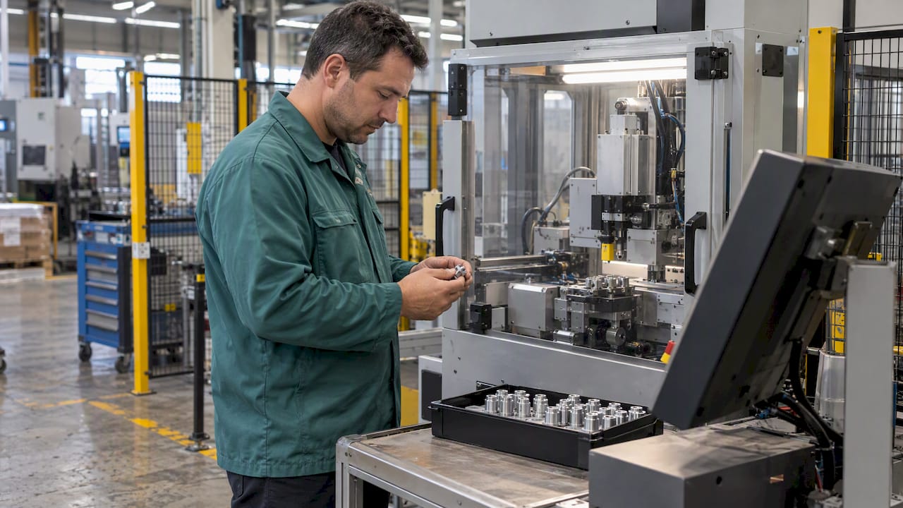 Manager verifying a pilot production startup